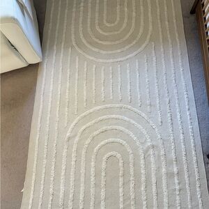 Modern Cream Rug 5x7